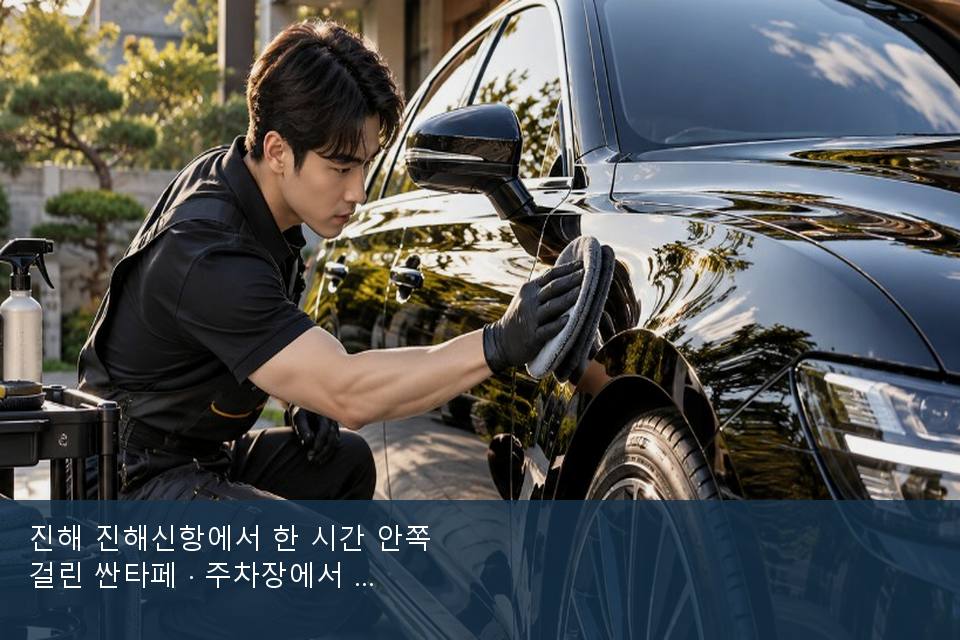 진해 진해신항에서 한 시간 안쪽 걸린 싼타페 · 주차장에서 부른 날