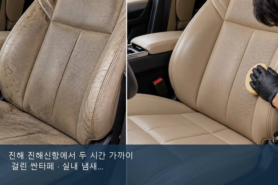 진해 진해신항에서 두 시간 가까이 걸린 싼타페 · 실내 냄새를 연 기록